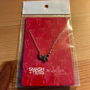 Smash + Tess bow charm necklace
